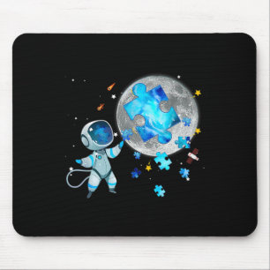 Autism Awareness Space sterft Astronaut op de maan Muismat