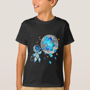 Autism Awareness Space sterft Astronaut op de maan T-shirt
