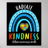 Autism Awareness Special Ed Teacher Radiate Kindne Poster (Voorkant)