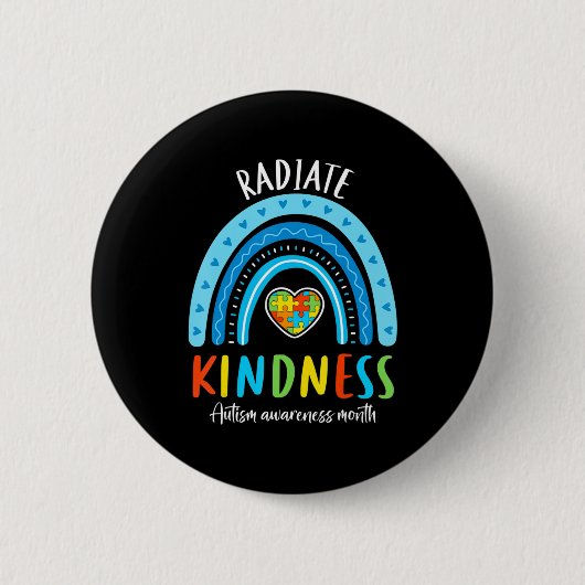 Autism Awareness Special Ed Teacher Radiate Kindne Ronde Button 5,7 Cm (Voorkant)