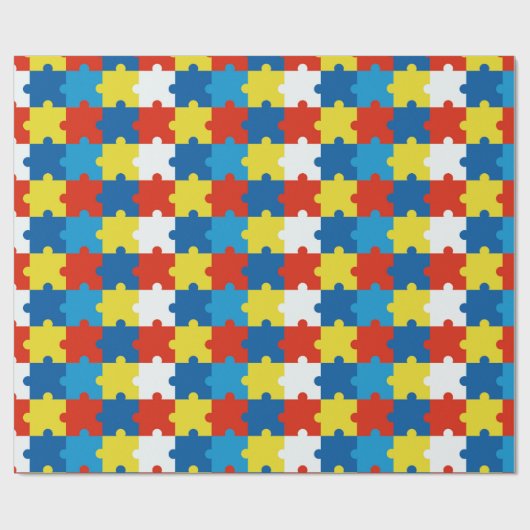 Autism Awareness Spectrum Jigzaag Puzzle Piments Cadeaupapier (Vlak)