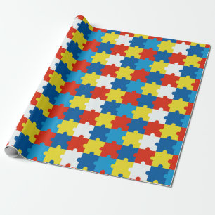 Autism Awareness Spectrum Jigzaag Puzzle Piments Cadeaupapier