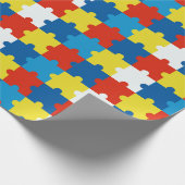 Autism Awareness Spectrum Jigzaag Puzzle Piments Cadeaupapier (Hoek)