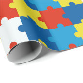 Autism Awareness Spectrum Jigzaag Puzzle Piments Cadeaupapier (Rol Hoek)