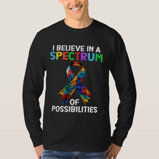 Autism Awareness Spectrum of Possibilities Autisti T-shirt (Voorkant)
