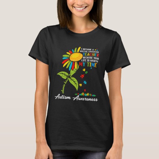 Autism Awareness Sped Teacher Special Education Su T-shirt (Voorkant)