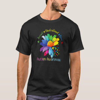 Autism Awareness Sunflower Accept Understand Love  T-shirt