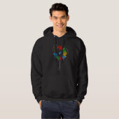 Autism Awareness Sunflower Kids Choose Kind Autism Hoodie (Voorkant volledig)
