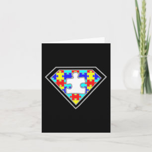 Autism Awareness Superheld Autism Gifts Boys Teach Kaart