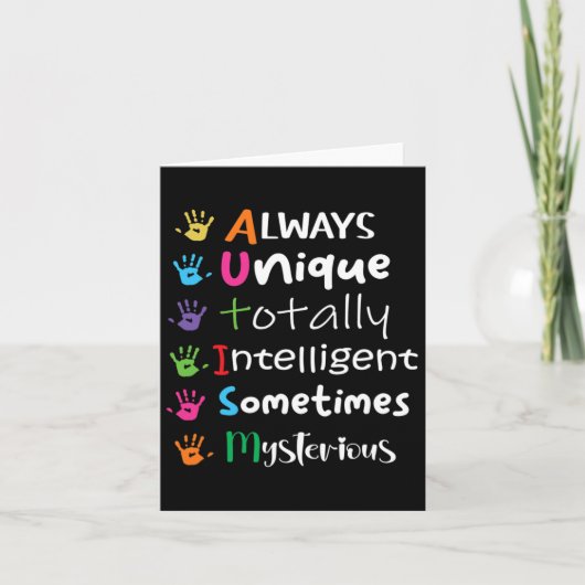 Autism Awareness Support Autism Kinder for mam Dad Kaart (Voorkant)