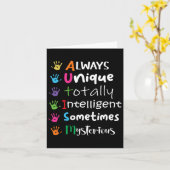 Autism Awareness Support Autism Kinder for mam Dad Kaart (Gele Bloem)