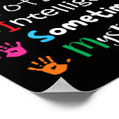 Autism Awareness Support Autism Kinder for mam Dad Poster (Hoek)