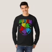 Autism Awareness Support Autism Kinder for mam Dad T-shirt (Voorkant volledig)