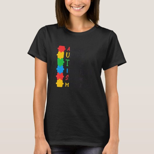 Autism Awareness Support Autism Kinder for mam Dad T-shirt (Voorkant)