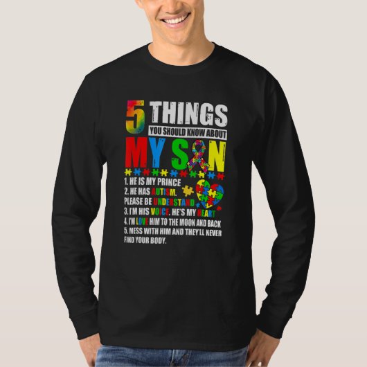 Autism Awareness Support Autism Son Kids For Mom D T-shirt (Voorkant)