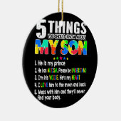 Autism Awareness Support Autism Son Kinder voor ma Keramisch Ornament (Rechts)