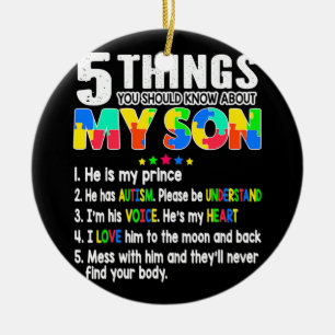 Autism Awareness Support Autism Son Kinder voor ma Keramisch Ornament
