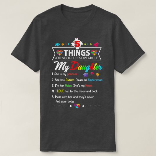 Autism Awareness Support Autism Son Kinder voor ma T-shirt (Design voorkant)