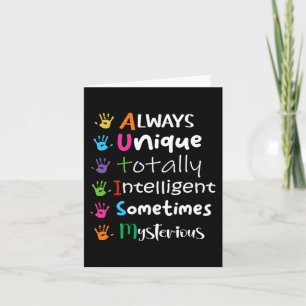 AUTISM AWARENESS Support Autisme Kinderen voor mam Kaart