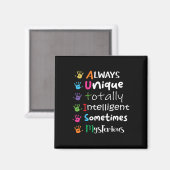 AUTISM AWARENESS Support Autisme Kinderen voor mam Magneet (Voorkant / Achterkant)