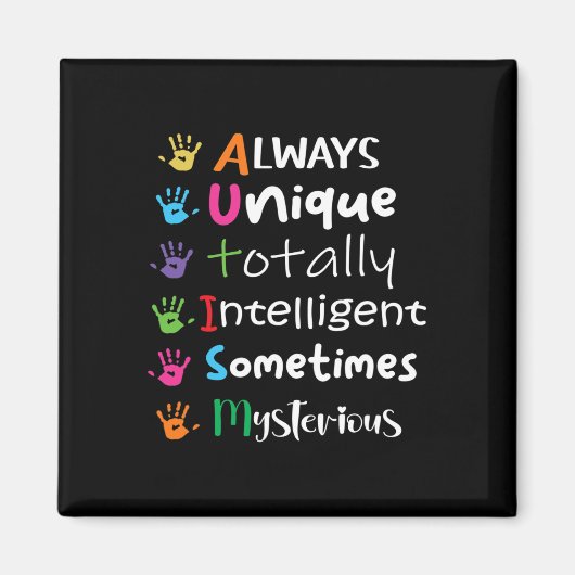 AUTISM AWARENESS Support Autisme Kinderen voor mam Magneet (Voorkant)