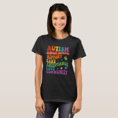 Autism Awareness Support Care Acceptance Ally Groo T-shirt (Voorkant volledig)