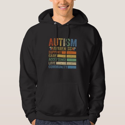 Autism Awareness Support Care Acceptance for women Hoodie (Voorkant)