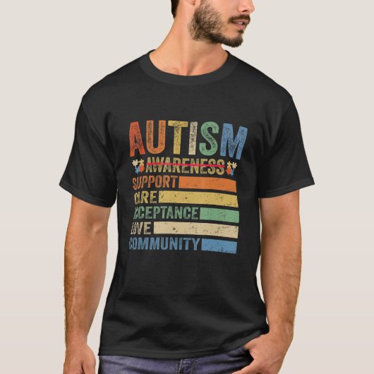 Autism Awareness Support Care Acceptance for women T-shirt (Voorkant)