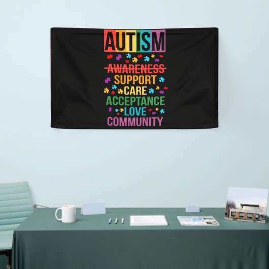 Autism Awareness Support Care Acceptance Love Spandoek (Beurs)