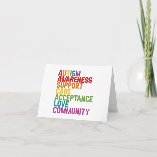 Autism Awareness Support Care Acceptation Ally Gif Bedankkaart (Voorkant)