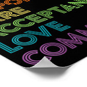 Autism Awareness Support Care Acceptation Ally T-S Poster (Hoek)