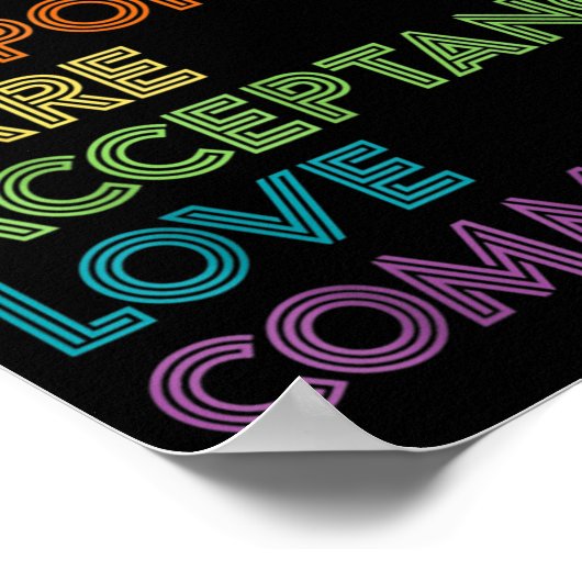 Autism Awareness Support Care Acceptation Ally T-S Poster (Hoek)