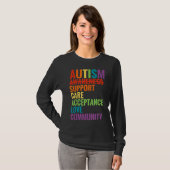 Autism Awareness Support Care Acceptation Ally T-shirt (Voorkant volledig)