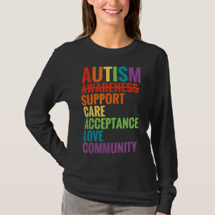 Autism Awareness Support Care Acceptation Ally T-shirt
