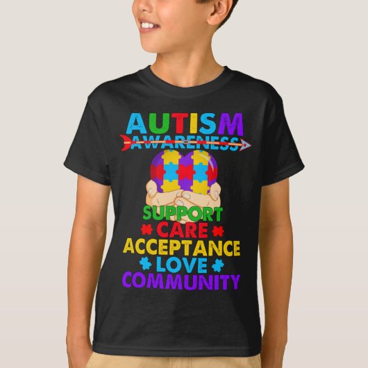 Autism Awareness Support Care Acceptation T-shirt (Voorkant)