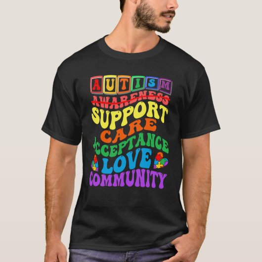 Autism Awareness Support for Kids Boys Women & men T-shirt (Voorkant)