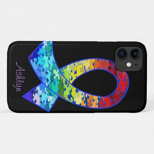 Autism Awareness Support Ribbon iPhone 7 hoesje (Achterkant (horizontaal))