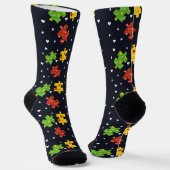 Autism Awareness Swag Pattern Sokken (Gebogen)