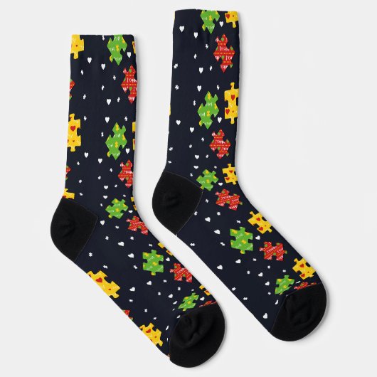 Autism Awareness Swag Pattern Sokken (Rechts)