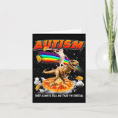 Autism Awareness T-rex Cat Meme Neurodiversity Pri Kaart (Voorkant)