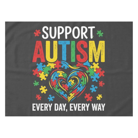 Autism awareness tafelkleed (Voorkant (Horizontaal))
