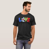 Autism Awareness Teacher Love Needs No Word Specia T-shirt (Voorkant volledig)