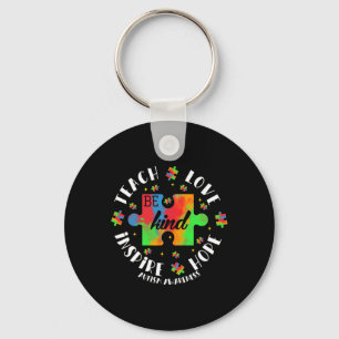 Autism Awareness Teacher Puzzle Teach Hope Love Sleutelhanger