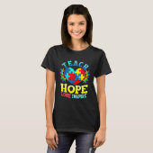 Autism Awareness Teacher S Teach Hope Love Inspire T-shirt (Voorkant volledig)