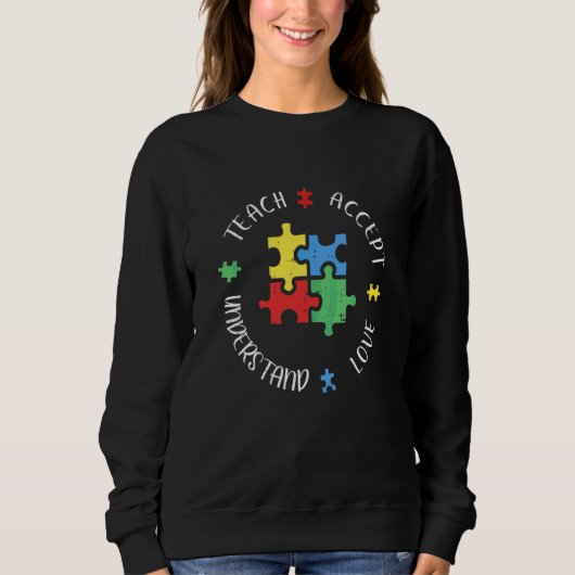Autism Awareness Teacher Teach Accepteren Begrip Trui (Voorkant)