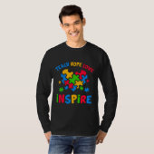 Autism Awareness Teacher Teach Hope Love Inspire T-shirt (Voorkant volledig)