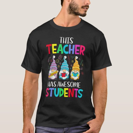 Autism Awareness This Teacher Has Awesome Student T-shirt (Voorkant)
