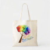 Autism Awareness Tree met Words Tote Bag (Voorkant)