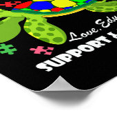 Autism Awareness Turtles Puzzle Mom Support Poster (Hoek)
