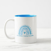 Autism Awareness Two-Tone Mok, 11 oz Tweekleurige Koffiemok (Links)